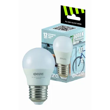 Лампа светодиодная LED 12Вт E27 5000K шар 230/50