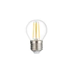 Лампа сетодиодная декоративная LED 6w E27 4000K шар прозрачный филамент 230/50 Jazzway