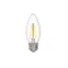 Лампа сетодиодная декоративная LED 6w E27 3000K свеча прозрачная филамент 230/50 Jazzway