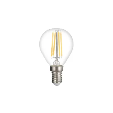 Лампа сетодиодная декоративная LED 6w E14 4000K шар прозрачный филамент 230/50