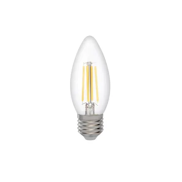 Лампа сетодиодная декоративная LED 6w E27 4000K свеча прозрачная филамент 230/50