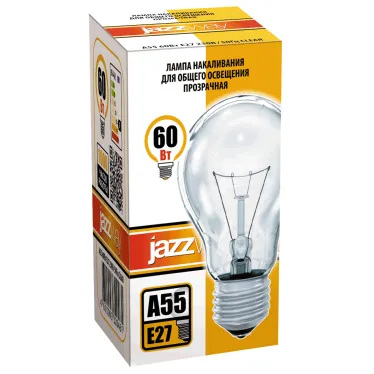 Лампа накаливания A55 240V 40W E27 clear