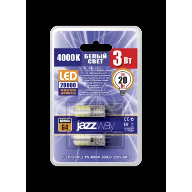 Лампа светодиодная LED 3Вт G4 175-240В 4000К PLED-G4/BL2 | 1036643B | Jazzway