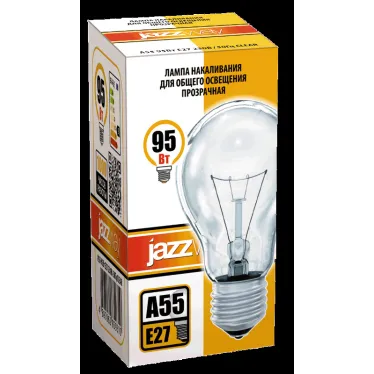 Лампа накаливания ЛОН  95Вт Е27 240В A55 clear (Б 230-95-5) | 2859310 | Jazzway
