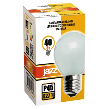 Лампа накаливания P45 240V 40W E27 frosted