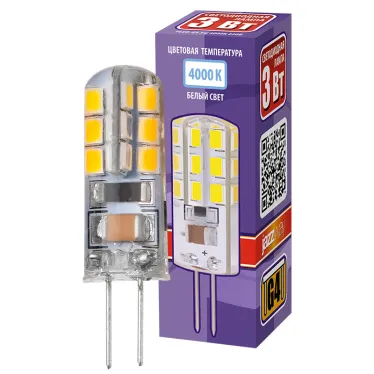 Лампа светодиодная LED 3Вт G4 200Лм белый 220V/50Hz
