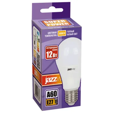 Лампа светодиодная LED 12Вт E27 230V/50Hz теплый матовая груша