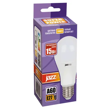 Лампа светодиодная LED 15Вт E27 теплый белый матовая груша
