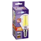 Лампа сетодиодная декоративная LED 6w E14 4000K шар прозрачный филамент 230/50