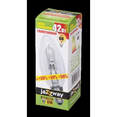 Лампа галогенная 42Вт 220В E14 PH - C35 clear | 1005311 | Jazzway