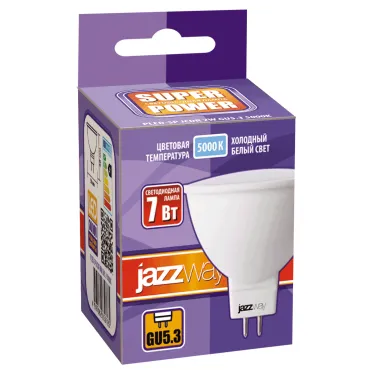 Лампа светодиодная LED 7Вт GU5.3 5000K холодный SP