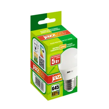 Лампа светодиодная LED 5Вт E27 400Лм теплый матовая шар 230V/50Hz ECO