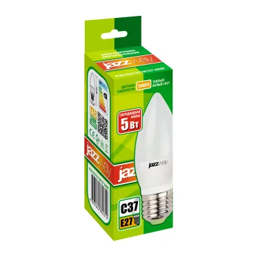 Лампа светодиодная LED 5вт E27 400Лм теплый матовая свеча 230V/50Hz ECO