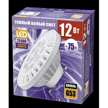 Лампа светодиодная LED 12Вт G53 220В 3000К PLED-AR111 отражатель (рефлектор) | 1036155 | Jazzway