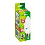 Лампа светодиодная LED 5Вт E14 400Лм белый матовая свеча 230V/50Hz ECO