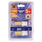 Лампы светодиодные, LED 5w G9 320Лм теплый свет, 320Lm 175-240V блистер, 2 шт. Jazzway