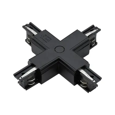 Коннектор черный X-образн. для 3Ф шинопровода 3P PTR CX-BL JazzWay