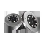                  Светильник светодиодный для ландшафтного освещения садово-парковый ДВУ-0.2Вт 5000К в грунт солнечная батарей нерж. сталь компл. 2шт IP44
               