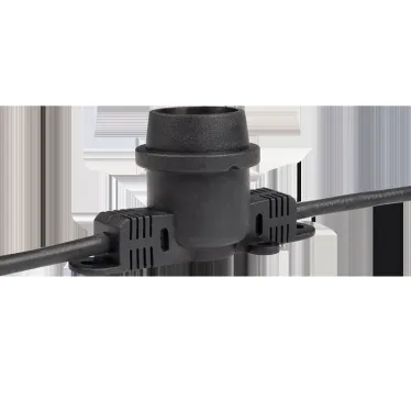 Гирлянда E27 без ламп PBL-S40/ L24+1.5 Black E27 (универс.крепл) IP65 Jazzway