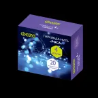                  Комплект гирлянд декоративных, питание от ЭП  DC-G05-20WS4, комплект 4 шт., бел., 20 LED, 2xCR2032, IP20
               