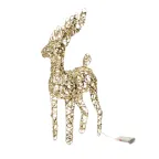                  Светодиодная фигура Олень 37см, цвет свечения теплый белый, питание 3хAA (не в комплекте)
               