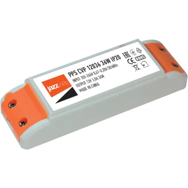 Драйвер LED 36Вт 12В IP20 пластиковый корпус