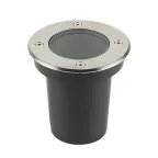 Светильник для ландшавтного освещения садово-парковый ДВУ GU10 без ламп в грунт корпус алюминий рамка нерж. сталь IP67