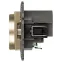 Розетка Elegance 14-4108-04 со шторками, 2P+E 16A-250В, с USB type-A+C 5В-3А, шампань
