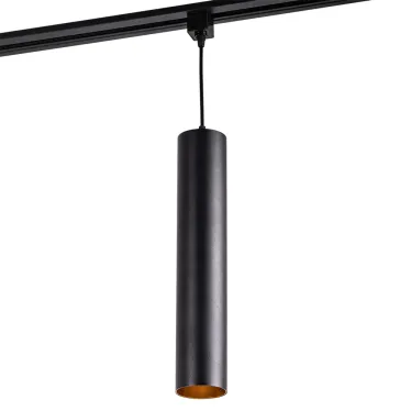 Светильник светодиодный трековый на шинопровод ДПО-10Вт 3000К 600х80 корпус алюминий черный на подвесе 1м IP40