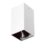                  Светильник светодиодный ДПО GU10 без лампы квадратный белый корпус черный рефлектор
               