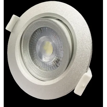 Светильник светодиодный Downlight встраиваемый поворотный PSP-R 9044 7W SILV 3000K 38° круг/поворот IP40 серебро | .5022935 | Jazzway