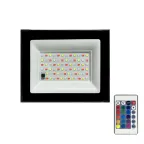 Прожектор светодиодный LED ДО PFL-20W RGB-RC черный IP65 JazzWay