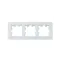 BRITE Рамка 3 поста РУ-3-2-Бр стекло белый RE IEK