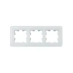BRITE Рамка 3 поста РУ-3-2-Бр стекло белый RE IEK