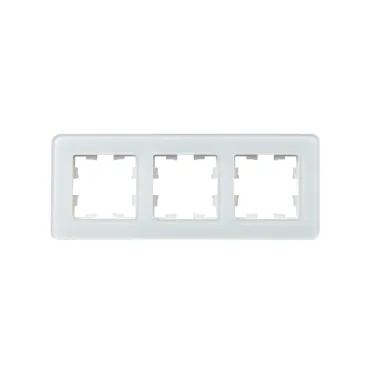 BRITE Рамка 3 поста РУ-3-2-Бр стекло белый RE IEK