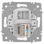 Розетка Intro Accent 6-303-01 информационная RJ45, IP20, СУ, белый