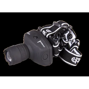 Фонарь налобный H2-L1WZ-3AAA-bk (1W LED, zoom) черный | 2851437 | ФАZА