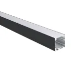 Профиль для светодиодной ленты PAL 3535-BLACK (комплект) накладной 2м анод.с подвесом Jazzway