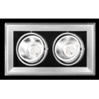                  Светильник светодиодный встраиваемый карданный LED PSP-S 312 2x9W 4000K 24° GREY IP40 | .5027169 | Jazzway
               