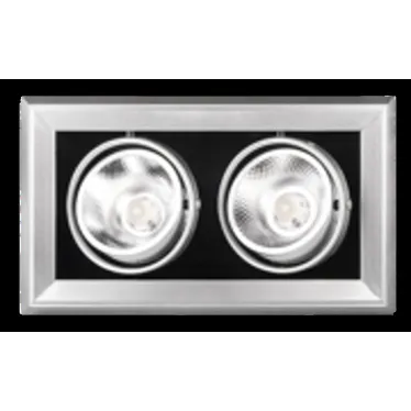 Светильник светодиодный встраиваемый карданный LED PSP-S 312 2x9W 4000K 24° GREY IP40 | .5027169 | Jazzway