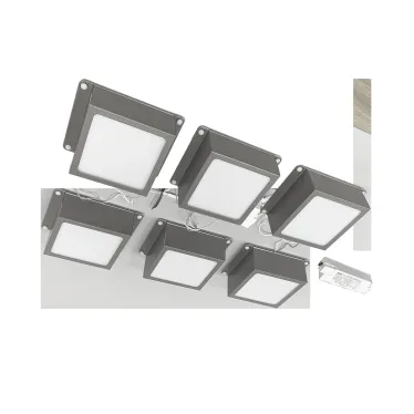 Светильник светодиодный ДВО 089/G OPAL 42W 4000K GREY IP40 /комплект/ 3480Лм JazzWay