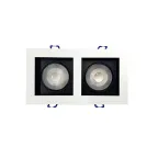 Светильник светодиодный ДВО-212 2x8W 4000K 55 град. белый карданный IP40