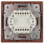 Выключатель Intro Plano 1-106-10 тройной, 10А-250В, IP20, СУ, венге