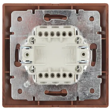 Выключатель Intro Plano 1-106-10 тройной, 10А-250В, IP20, СУ, венге