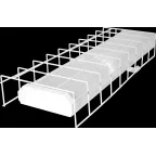 Светильник люминесцентный ЛПО01-2х14-012 Кристалл IP20, 650х190х80 мм, ЭПРА, матовый рассеиватель с защитной решеткой