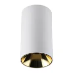                  Светильник светодиодный ДПО GU10 без лампы круглый белый корпус золотой рефлектор
               