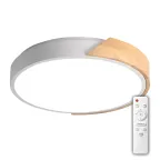                  Светильник светодиодный потолочный SCANDIC ДБО-72W 4000К 5760Лм белый обрамление из натурального дерева IP20
               