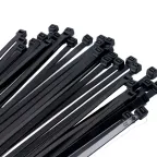                  Стяжка кабельная (Хомут) 7,6x400-100BL PA6.6 черная (100 шт/уп) Jazzway
               