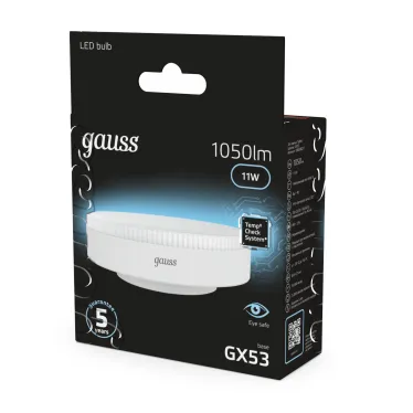 Лампа светодиодная LED 11 Вт 1050 лм 4100К таблетка нейтральный GX53 AC 220В Black Gauss