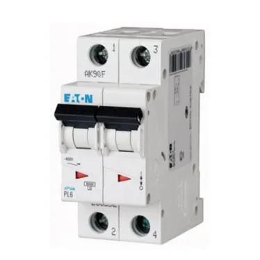 Выключатель автоматический двухполюсный PL6-C32/2 характеристика С 6кА | 286570 | EATON